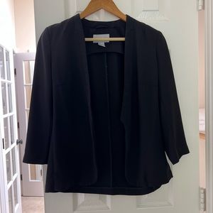 H&M black collarless blazer